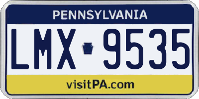 PA license plate LMX9535