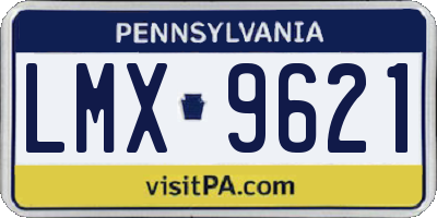 PA license plate LMX9621