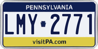 PA license plate LMY2771