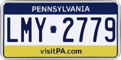 PA license plate LMY2779