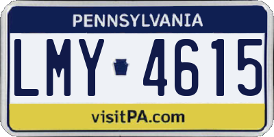 PA license plate LMY4615