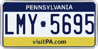 PA license plate LMY5695