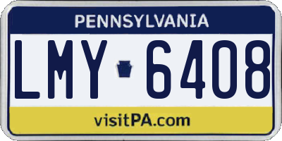 PA license plate LMY6408