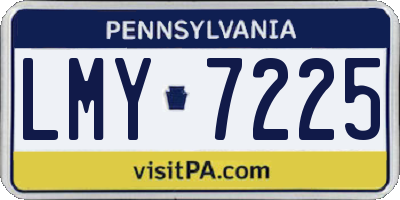 PA license plate LMY7225
