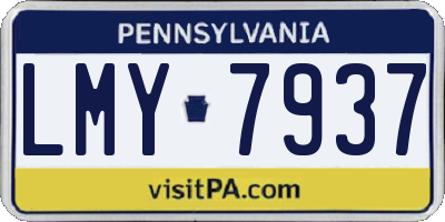 PA license plate LMY7937
