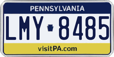 PA license plate LMY8485