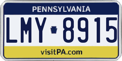 PA license plate LMY8915