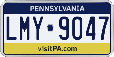 PA license plate LMY9047
