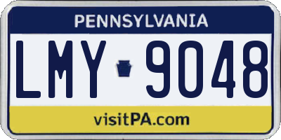 PA license plate LMY9048