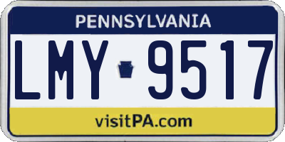 PA license plate LMY9517