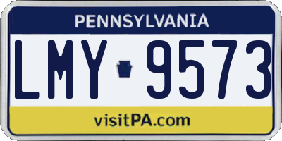 PA license plate LMY9573