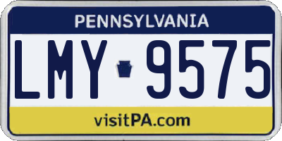 PA license plate LMY9575