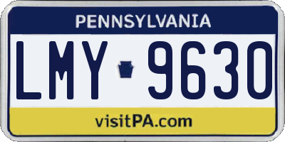 PA license plate LMY9630