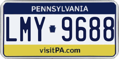 PA license plate LMY9688