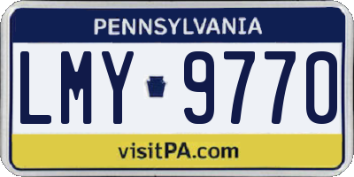 PA license plate LMY9770