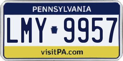 PA license plate LMY9957