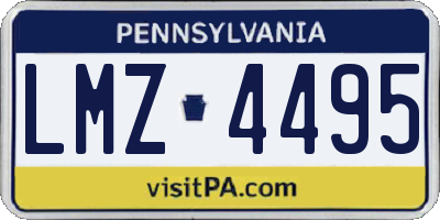PA license plate LMZ4495