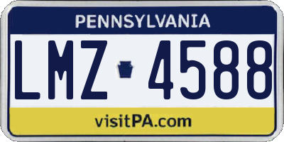 PA license plate LMZ4588