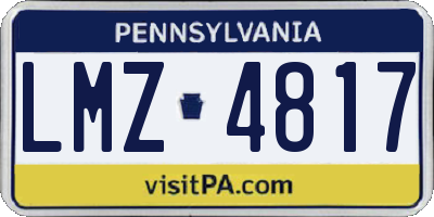 PA license plate LMZ4817