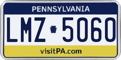 PA license plate LMZ5060