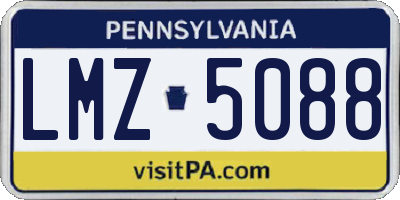 PA license plate LMZ5088