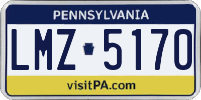PA license plate LMZ5170