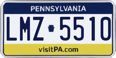 PA license plate LMZ5510