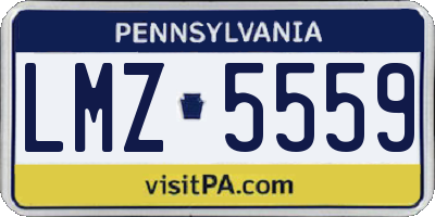 PA license plate LMZ5559