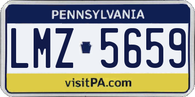 PA license plate LMZ5659