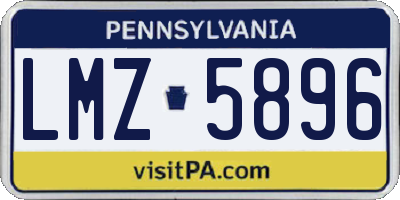 PA license plate LMZ5896