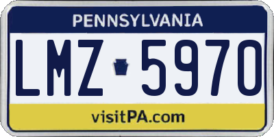 PA license plate LMZ5970
