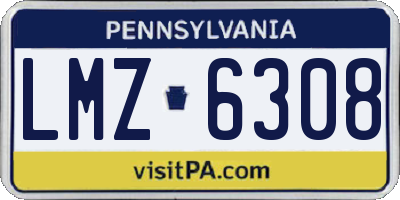 PA license plate LMZ6308