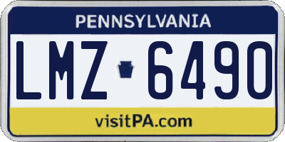 PA license plate LMZ6490