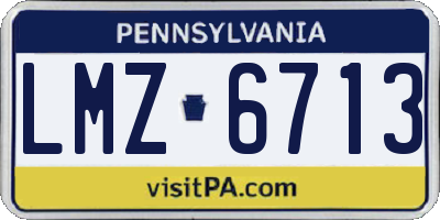 PA license plate LMZ6713