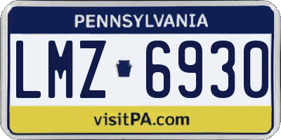 PA license plate LMZ6930
