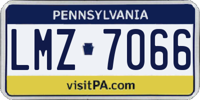 PA license plate LMZ7066