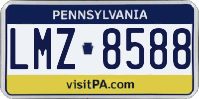 PA license plate LMZ8588