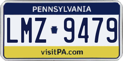 PA license plate LMZ9479
