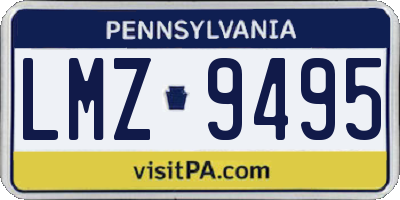 PA license plate LMZ9495