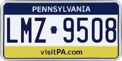 PA license plate LMZ9508