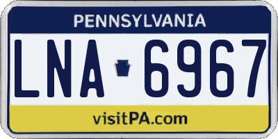 PA license plate LNA6967