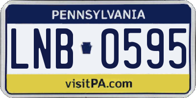 PA license plate LNB0595