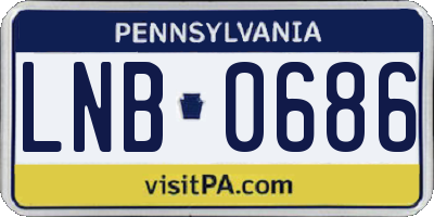 PA license plate LNB0686