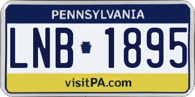 PA license plate LNB1895