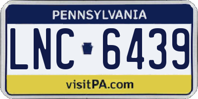 PA license plate LNC6439