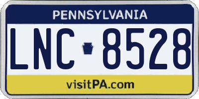 PA license plate LNC8528
