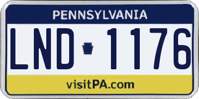 PA license plate LND1176