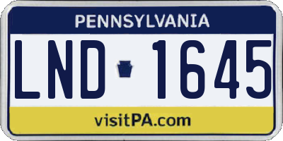 PA license plate LND1645