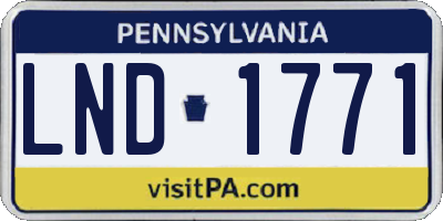 PA license plate LND1771