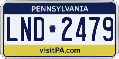 PA license plate LND2479